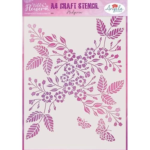 Creative Expressions Multicolour Angela Poole A4 Craft Stencil Hedgerow