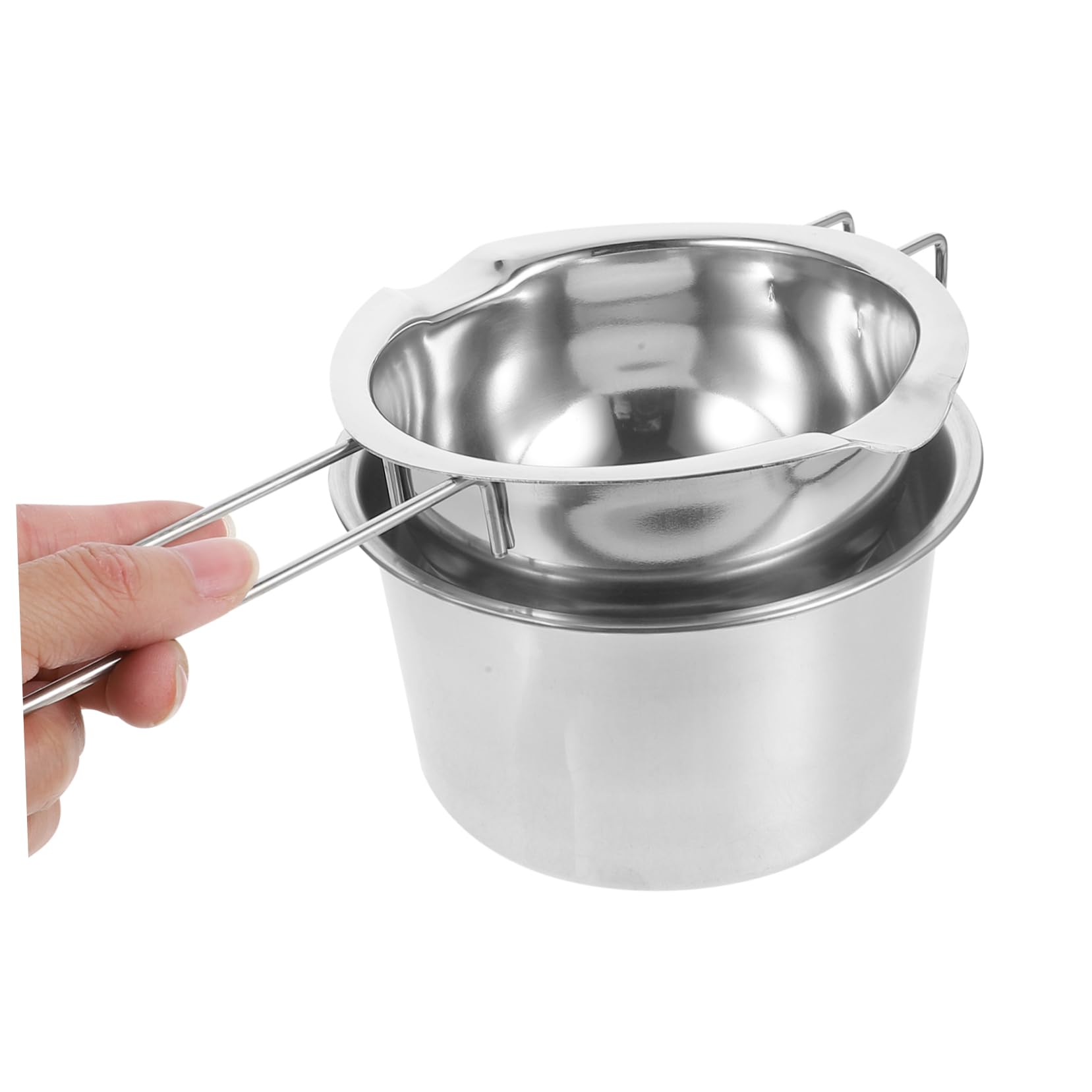 Holibanna 2 Series Kit De Crisol Para Velas Derretidas Elaboración Derretir Soja Cera Suministros Para Hacer Velas Suministros De Velas De Bricolaje Acero Inoxidable Plata 2 Piezas*2