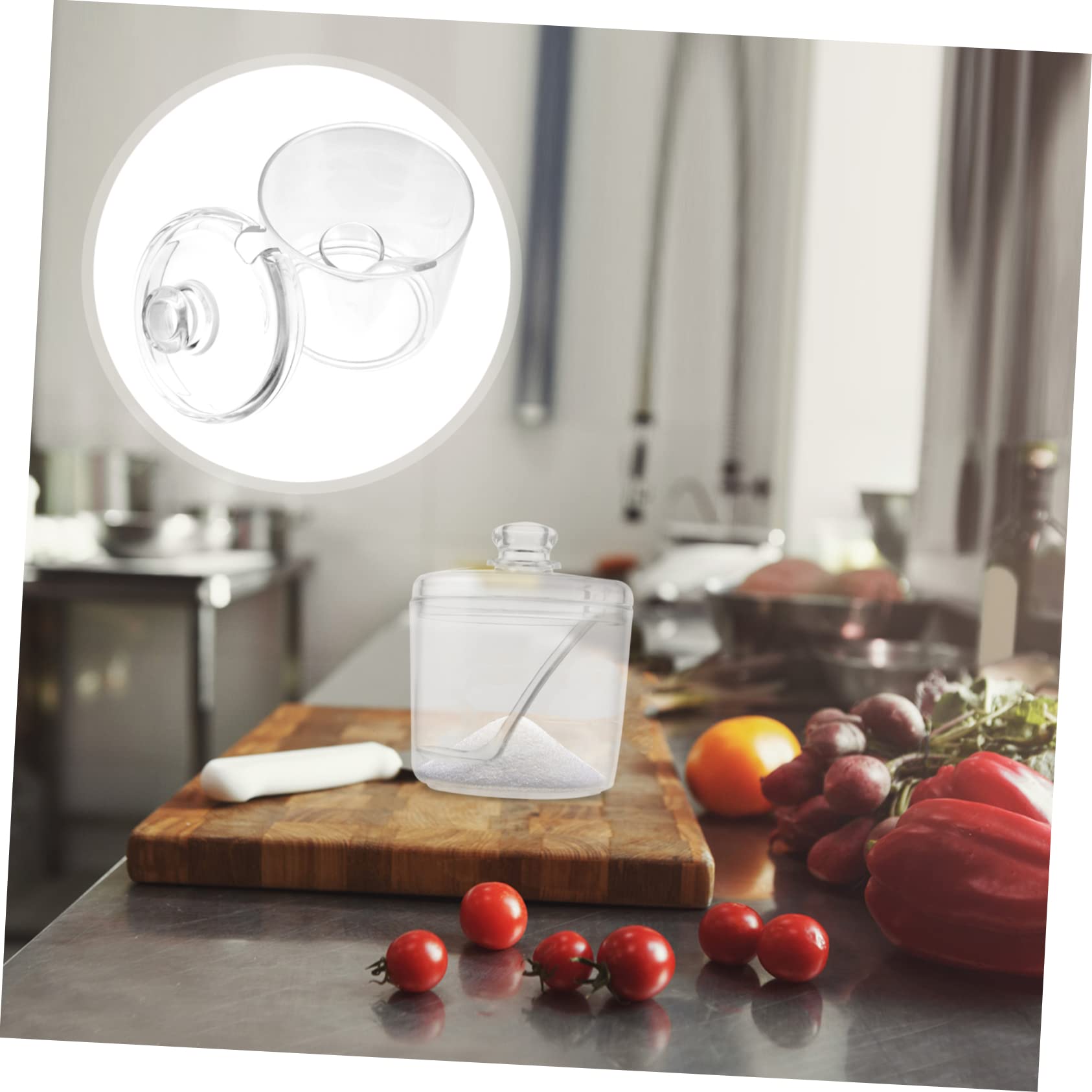 MAGICLULU 3 Set Scatola Per Condimenti Acrilico Trasparente Con Contenitori Versatili Per Per Cucina Domestica E Ristoranti 2 Pezzi*3