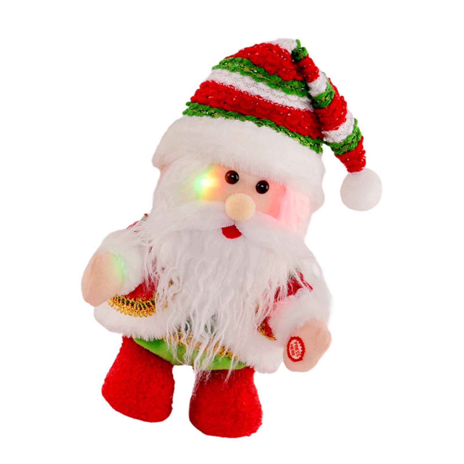 TOYANDONA Giocattolo di Babbo Natale Musicale e Animato Decorazione Natalizia Elettrica Regalo per Feste Invernali Adatto per Uffici e Case Realizzato Materiali Plastici Sicuri