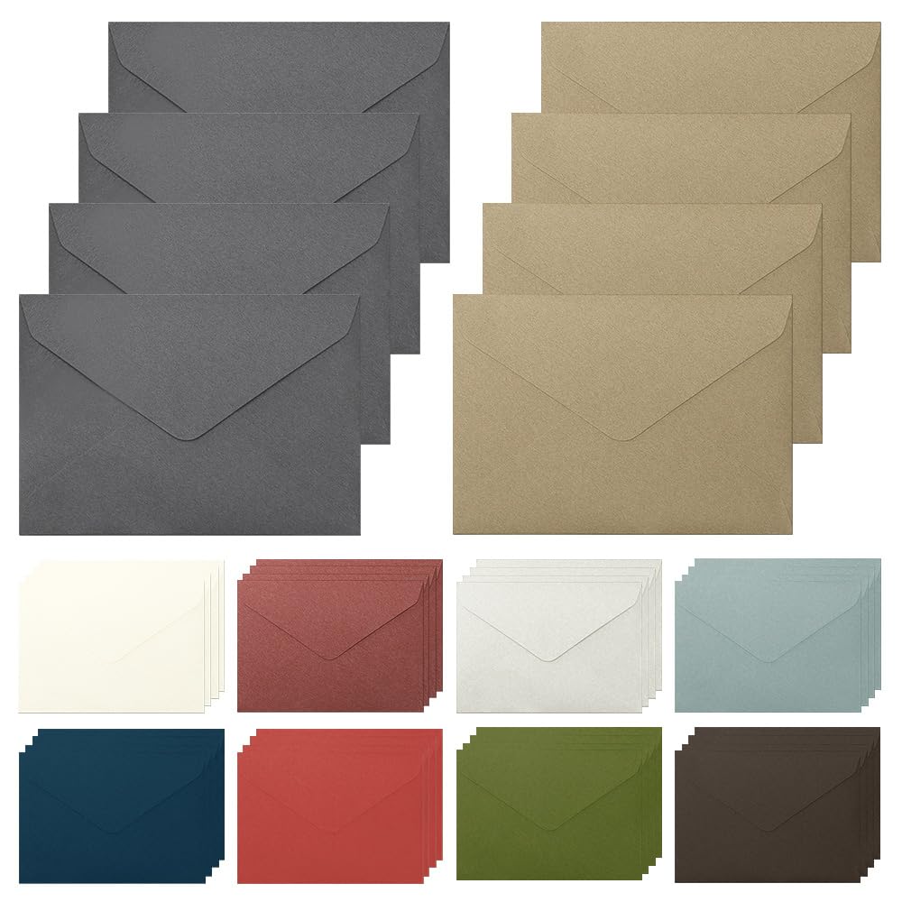 TONGIHS 40 Pcs Mini Colourful envelopes,for Greeting Cards,Multicoloured