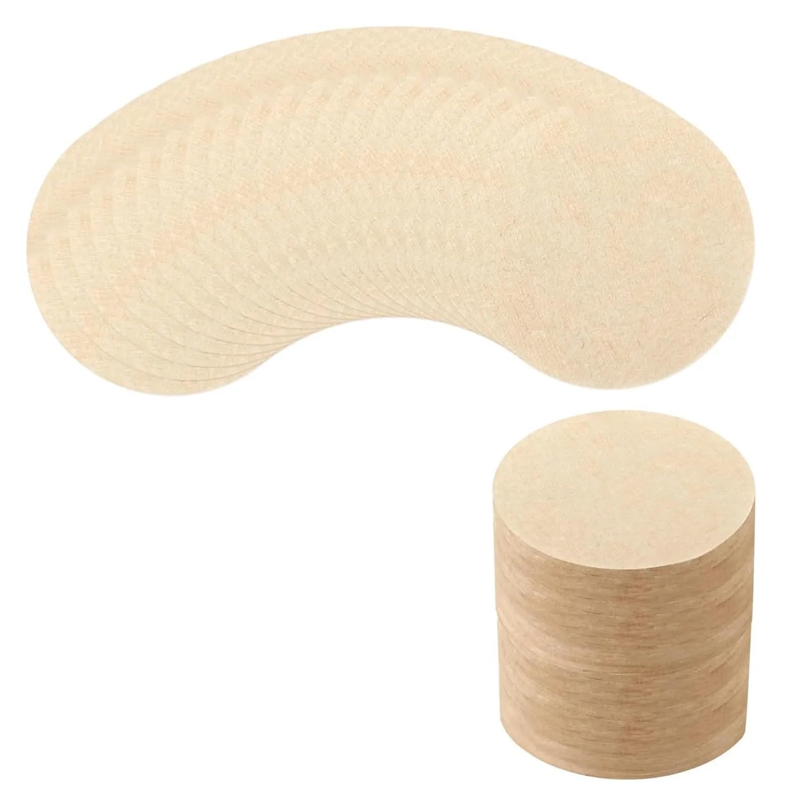 1500 filtros de papel redondos for café, 1 a 4 tazas, a granel Para Cafeteras De Goteo(Khaki,64.0mm)