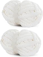 Vista 23 de Hombys Hilo de felpilla gruesa verde salvia para tejer a ganchillo y tejer, hilo grueso y esponjoso súper voluminoso para tejer a mano manta, hilo