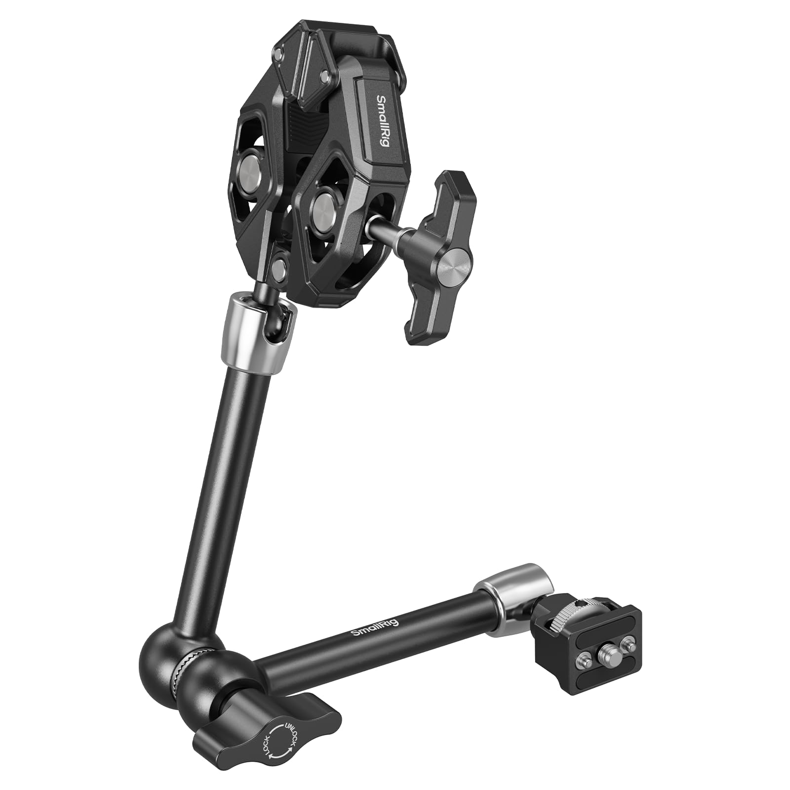 SMALLRIG Magic Arm Crab Claw Clamp, mit Anti-Deflection-Einziehbarem Stift, 1,5 kg Tragkraft für GoPro/für Insta360 / für DJI Action/für DSLR/für Licht/für Monitor/für Telefon - 5312
