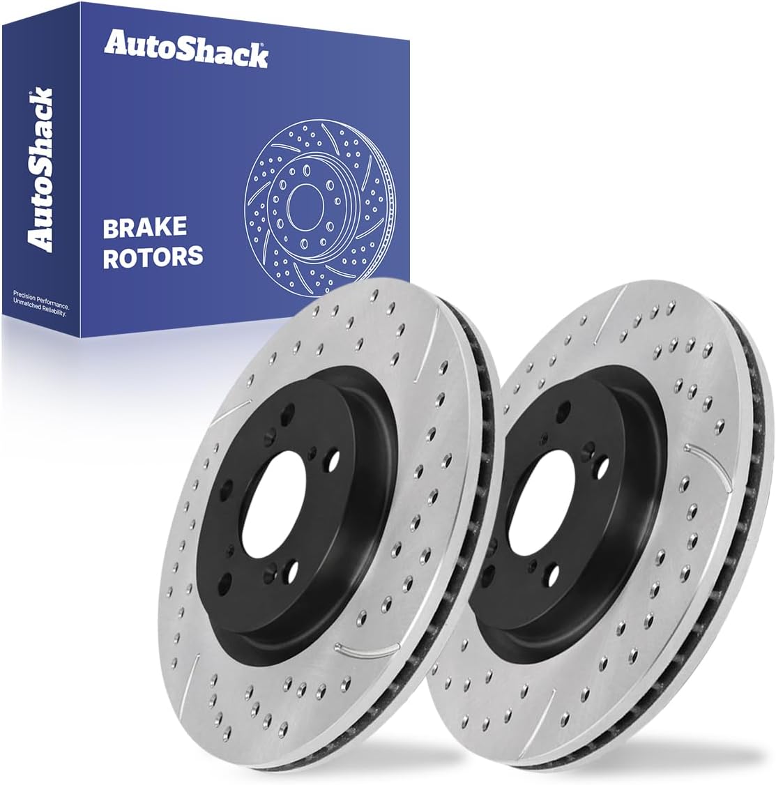 AutoShack Front Vented Brake Rotors 2-PC Set Replacement for 2011-2023 Honda Odyssey 2016-2022 Honda Pilot 2017-2020 Acura MDX 2009-2014 Acura TL 12.59" (319.8 mm)