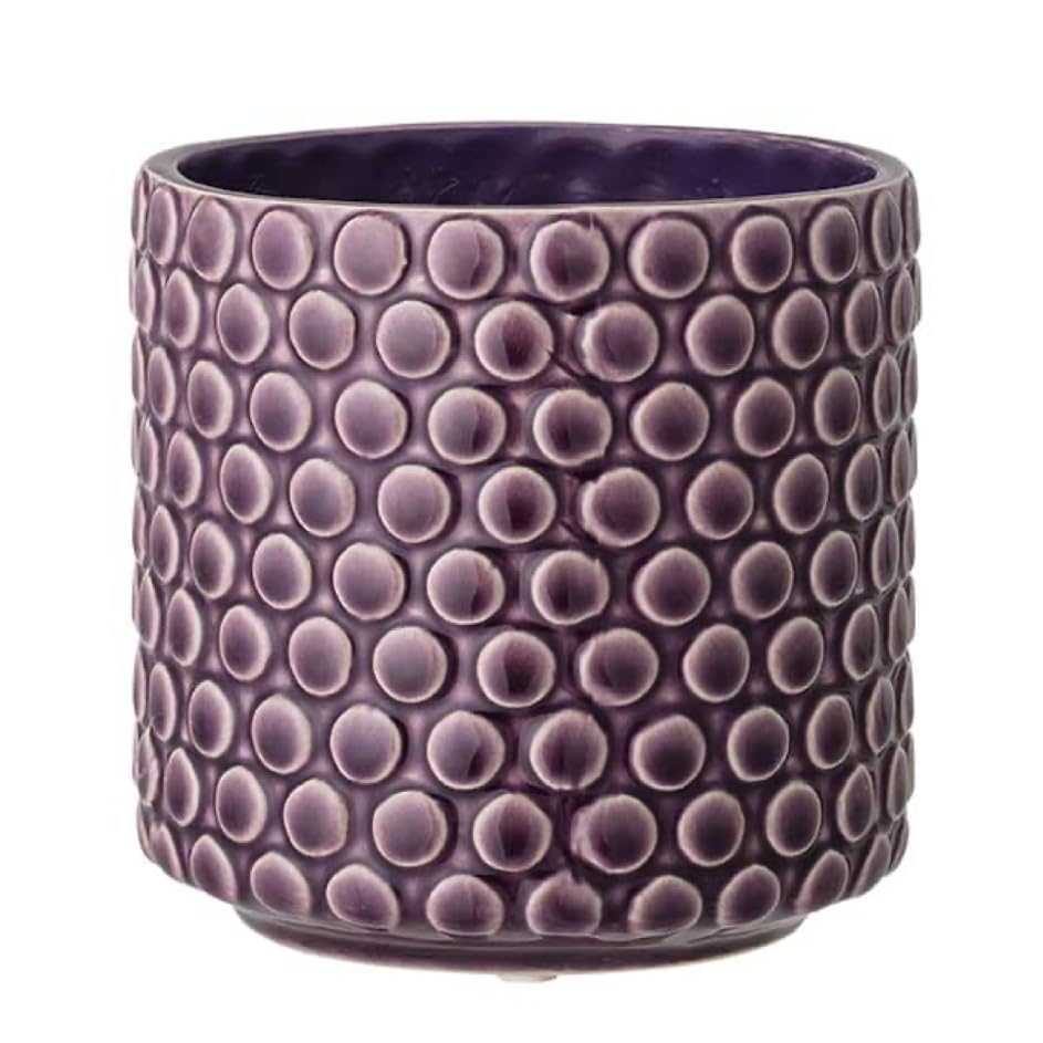 Nordring Dotty 12.5cm Vintage Ceramic Plant Pot, Purple, 12,5 cm - Image 2