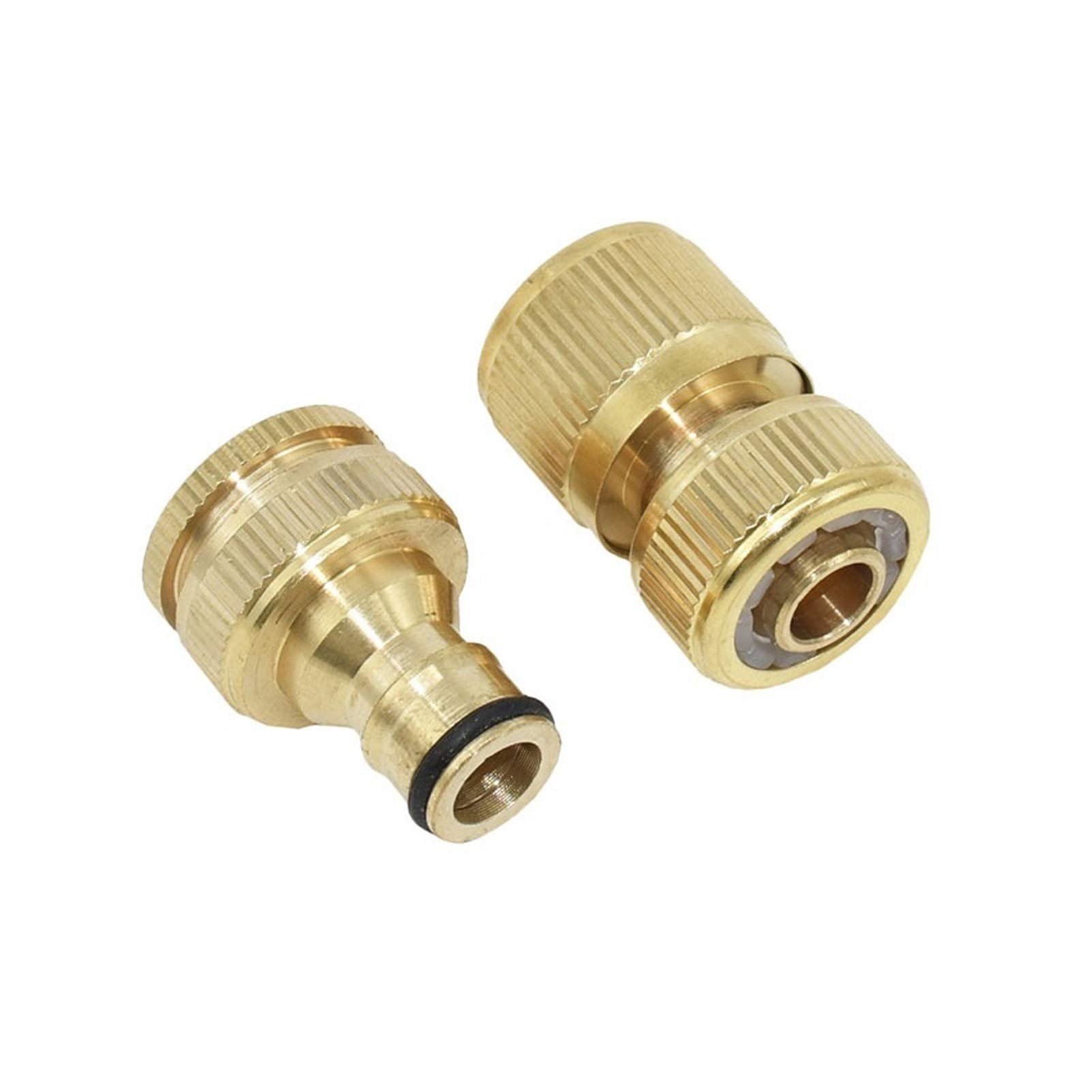 Xiaochen Adattatore per connettori da Giardino Irrigazione Brass Tubo Flessibile Connettore rapido 1/2 Connettore di Rame Giardino Tubo Flessibile Femminile 1/2 3/4 Raccordo for Pistola ad Acqua 5SET