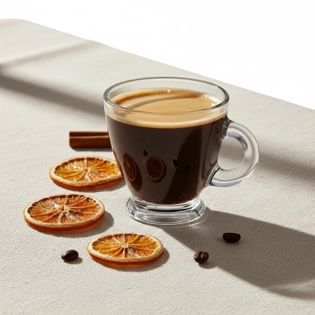Glasmark KROSNO 1992 Set di 6 Bicchierini da Espresso 85 ml con Manico - Piccole Tazze in Vetro per Caffè e Ristretto - Casa Ristorante e Hotel - Resistenti al Lavaggio in Lavastoviglie - Roma