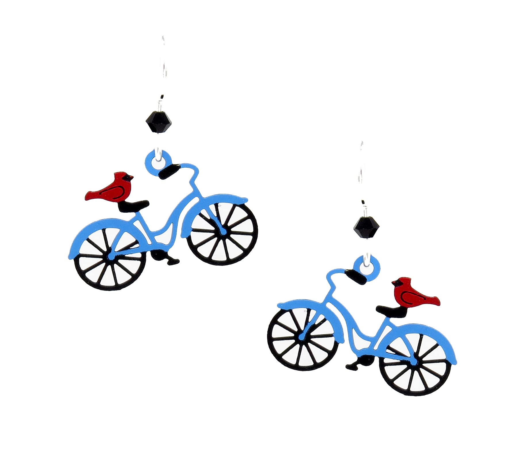 Cardinal on Blue Bike