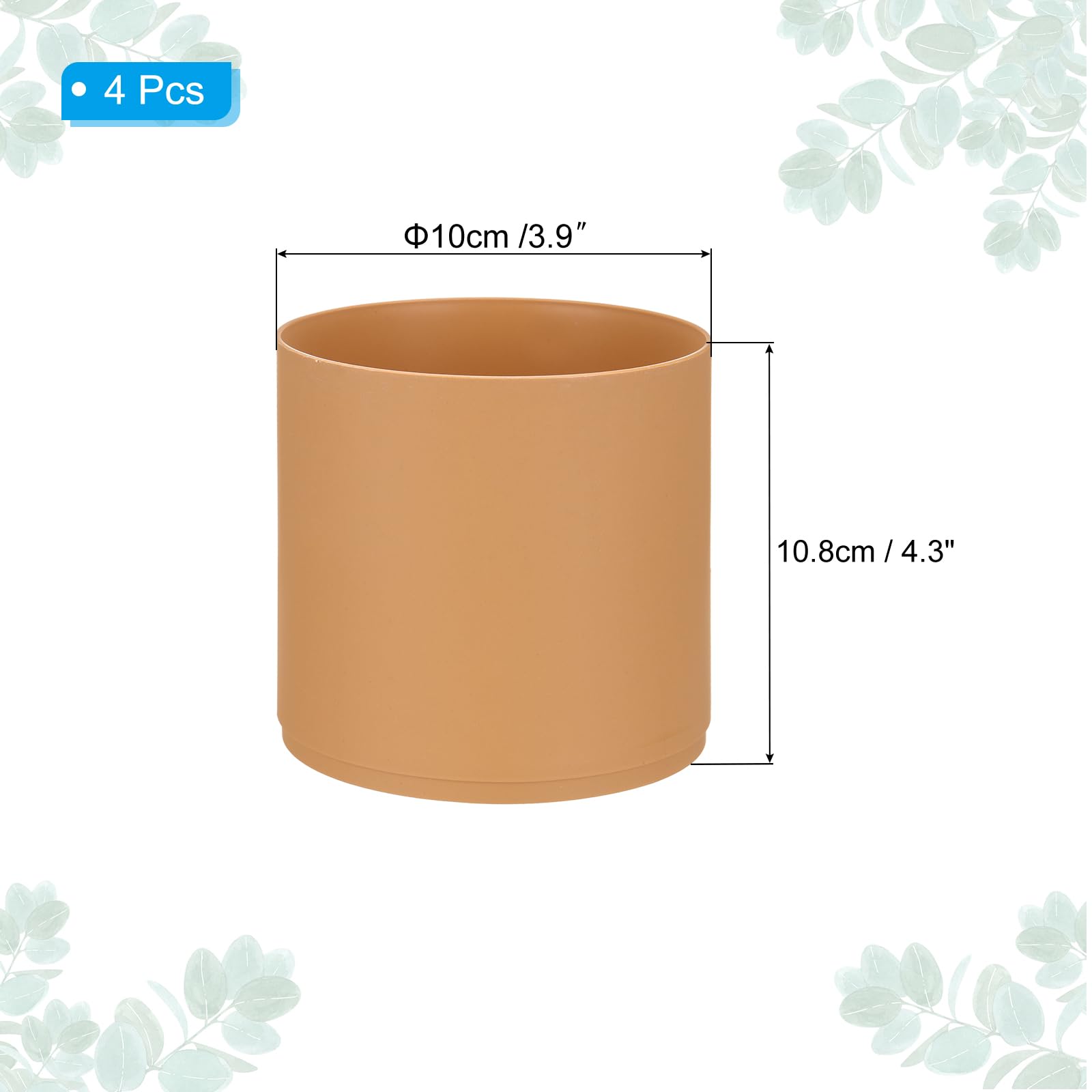 PATIKIL 4 Inch/10cm Plastic Plant Pots - Image 2