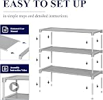 Kitsure Shoe Rack - Non-Woven Shoe Rack Shelf, Shoe Organizer for Closet, Entryway, Garage & Corridor, Stackable Shelves, 70 x 30 x 47cm, Grey