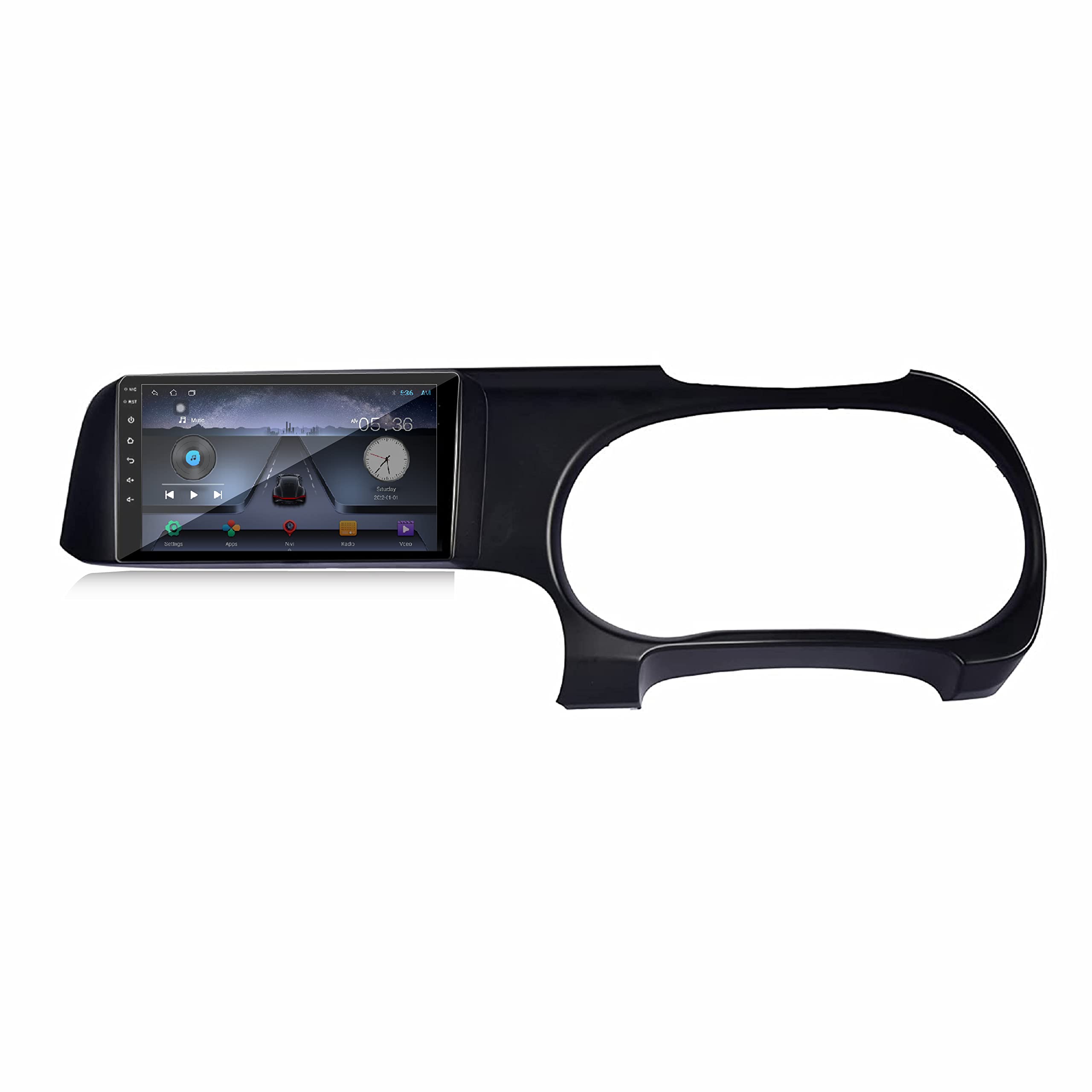 TINGKAT 9 Inch Full HD 1280 Touch Screen Player Android 12 Double Din IPS Display Stereo with 2GB RAM /16 GB ROM GPS/Wi-Fi/Navigation/Mirror Link Split Screen Dsp Equalizer Compatible with Hyundai Aura