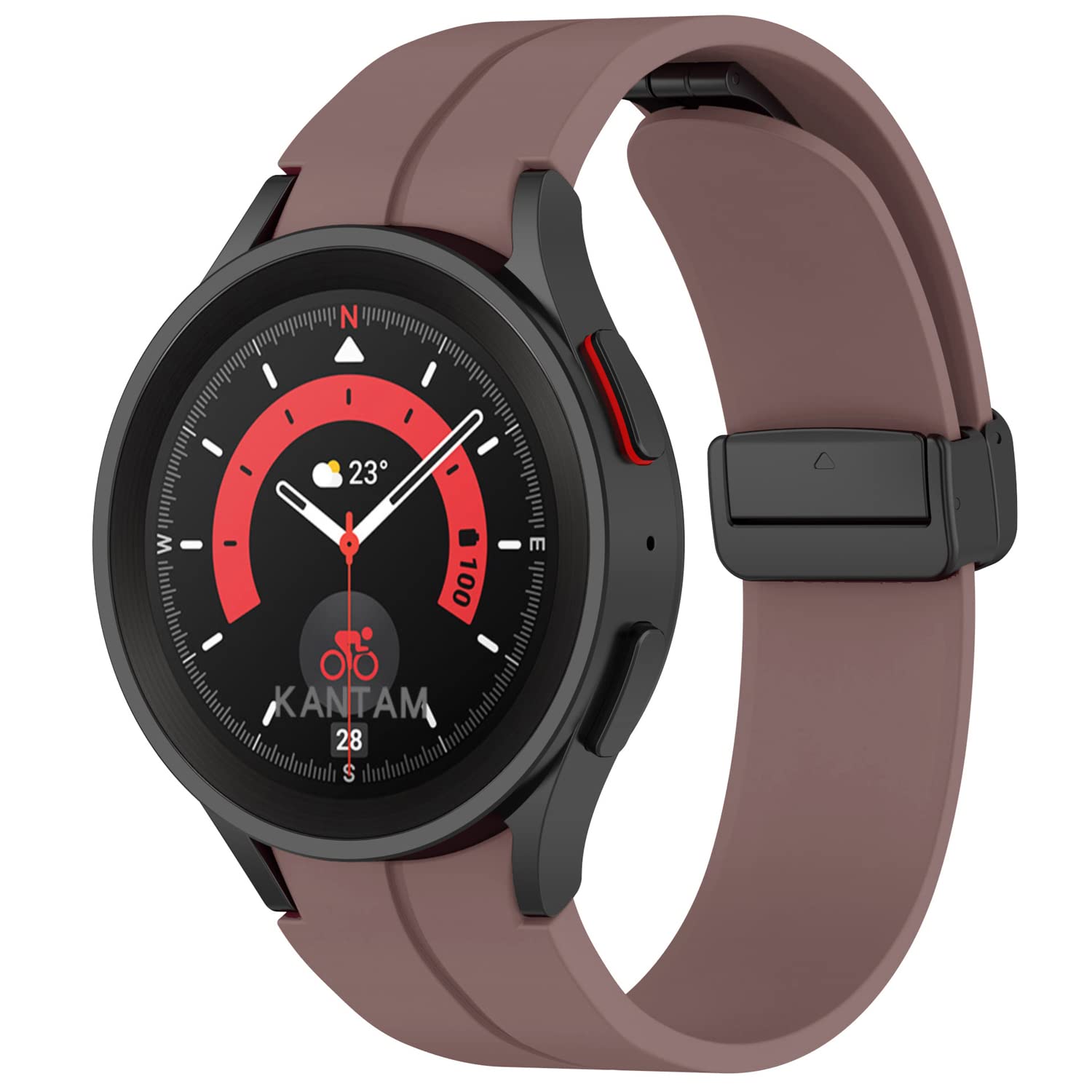 Galaxy Watch 5 Pro Bands 45mm/Galaxy Watch 5 Bands 44mm 40mm, No Gap Silicone Sport Bands Compatible with Samsung Galaxy Watch 5 Replacement Strap