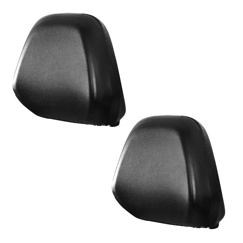 Capa para Encosto de Cabeça Automotivo em Couro Sintético PU Preta, Ajuste Flexível e Cobertura Total, Kit com 2 Peças Tamanho S
