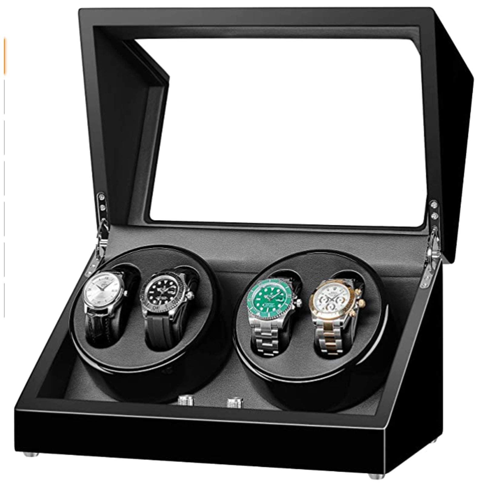 OLSKFUH Automatic Watch Watch Winder Watch Winder Box With Extremely Quiet Motor And Dual Power Supply Home Watch Storage Box Black,