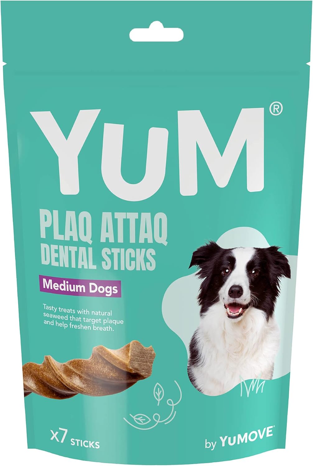 YuM by YuMOVE Plaq Attaq, Dental Sticks for Medium Dogs, 7 Pack