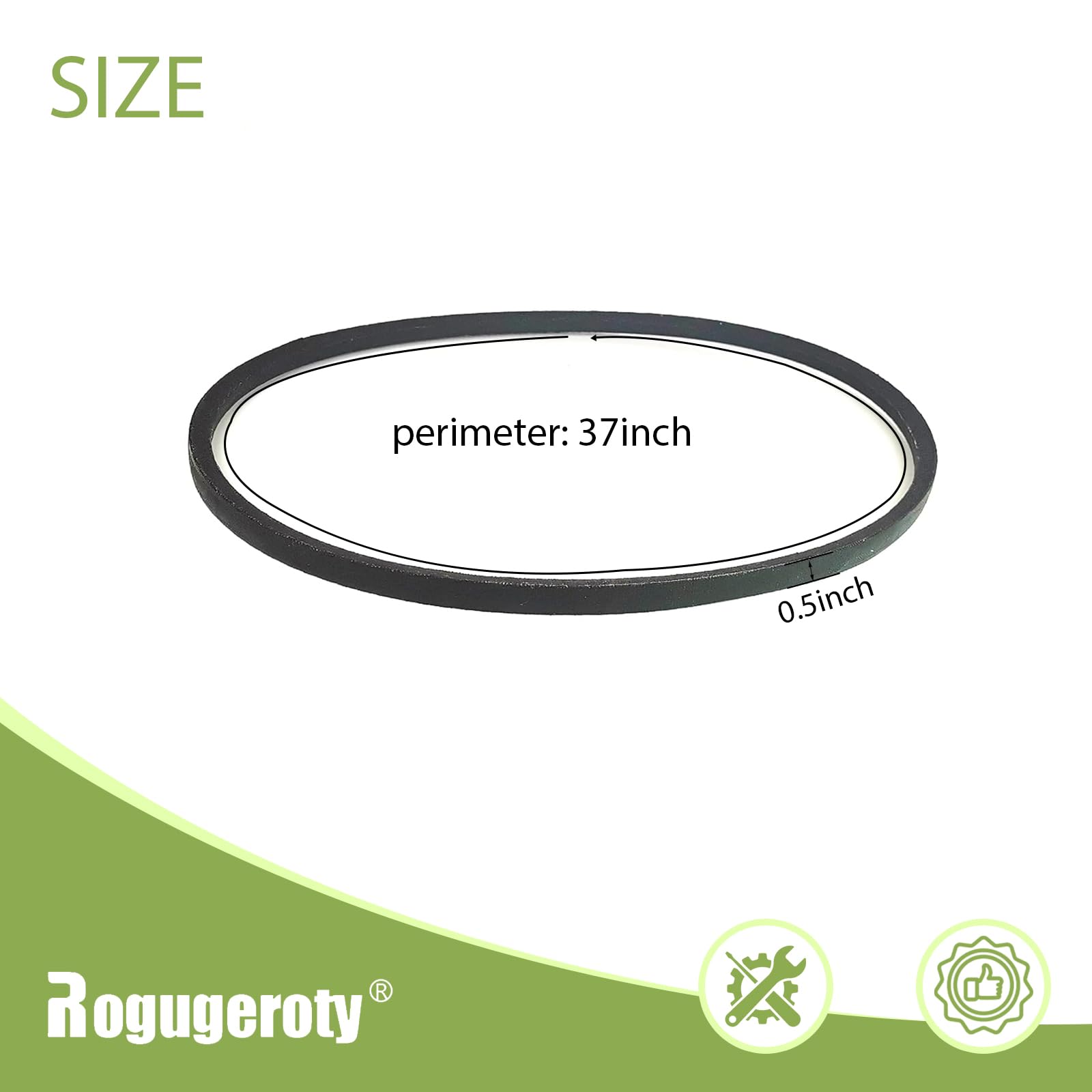Classical V-Belt 1/2 X 37 - Fits Massey Ferguson 754-04195, 954-04195, Combine Parts