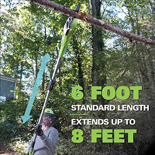 Greenworks 8.5' 40V Cordless Pole Saw, 2.0 AH Battery Included 20672