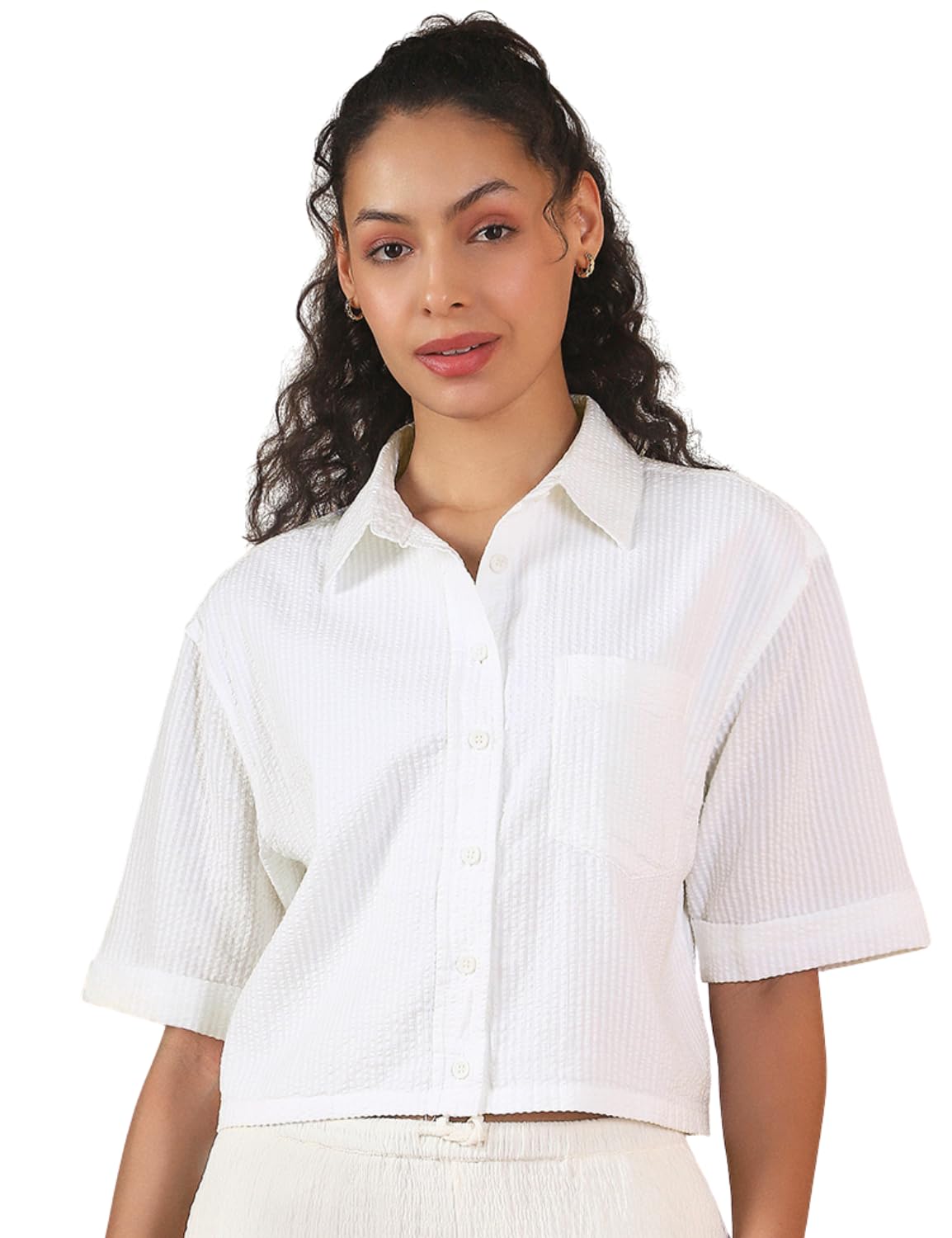 fyltr Women's Crop Top - Textured Top | 100% Cotton | Soft & Comfortable | Tops for Women | Shirts for Women-picture-34