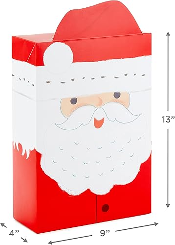 Miniatura 4 de Hallmark Juego de caja de regalo de Navidad autosellante con apertura de cremallera (camión rojo, Papá Noel con máscara de barba extraíble) para