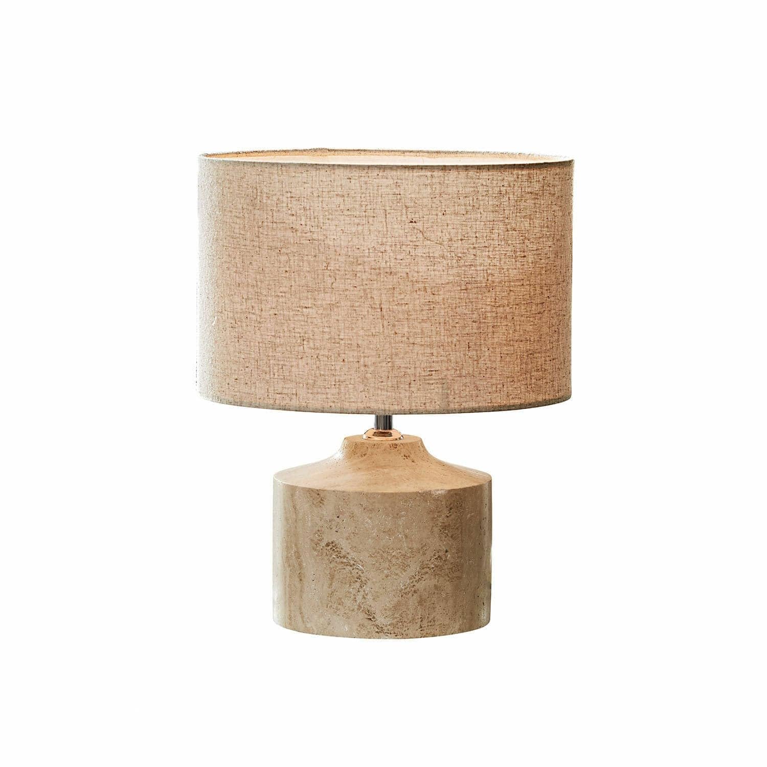 Loberon Tischlampe Caleneuve - beige | Natürlicher Charme - Schlichtes Design - Tischleuchte - Wohnaccessoires - Travertin