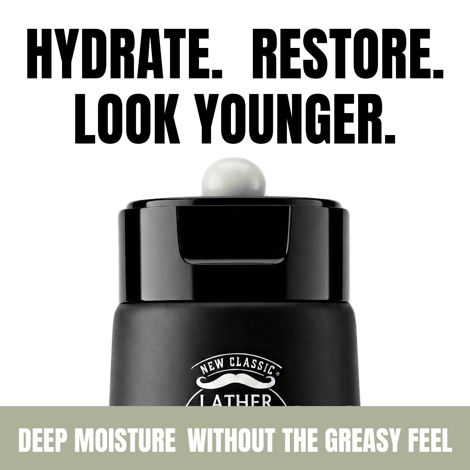 Face Moisturizer for Men - Lather & Wood's Luxurious Sophisticated Mens Moisturizer for the Man's Man. 4oz Fragrance-Free Face Cream for Men. (Unscented, 4 ounce) by Lather & Wood Shaving Co.