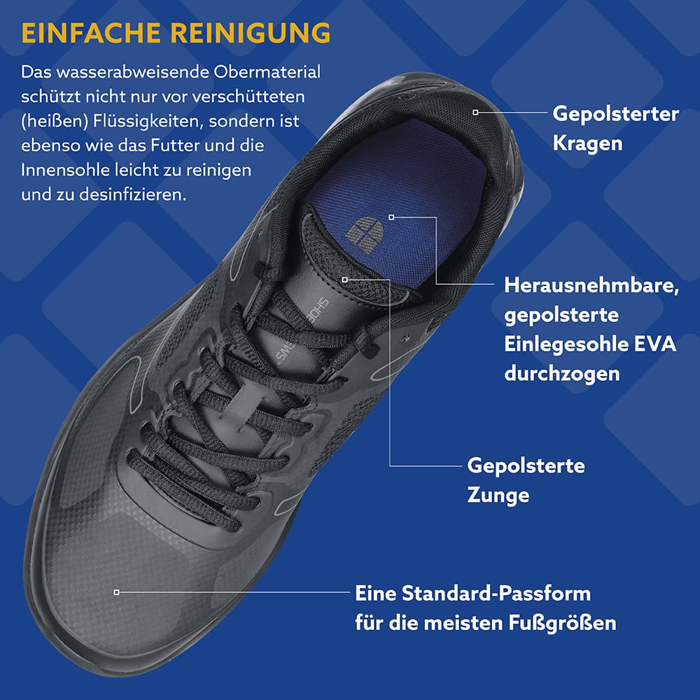Shoes for Crews Herren-Arbeits-Sneaker mit rutschhemmender Sohle – Bequem, atmungsaktiv, wasserabweisend, ideal für Gastronomie und Küchen für Kellner und Koch oder im Einzelhandel – Evolution II