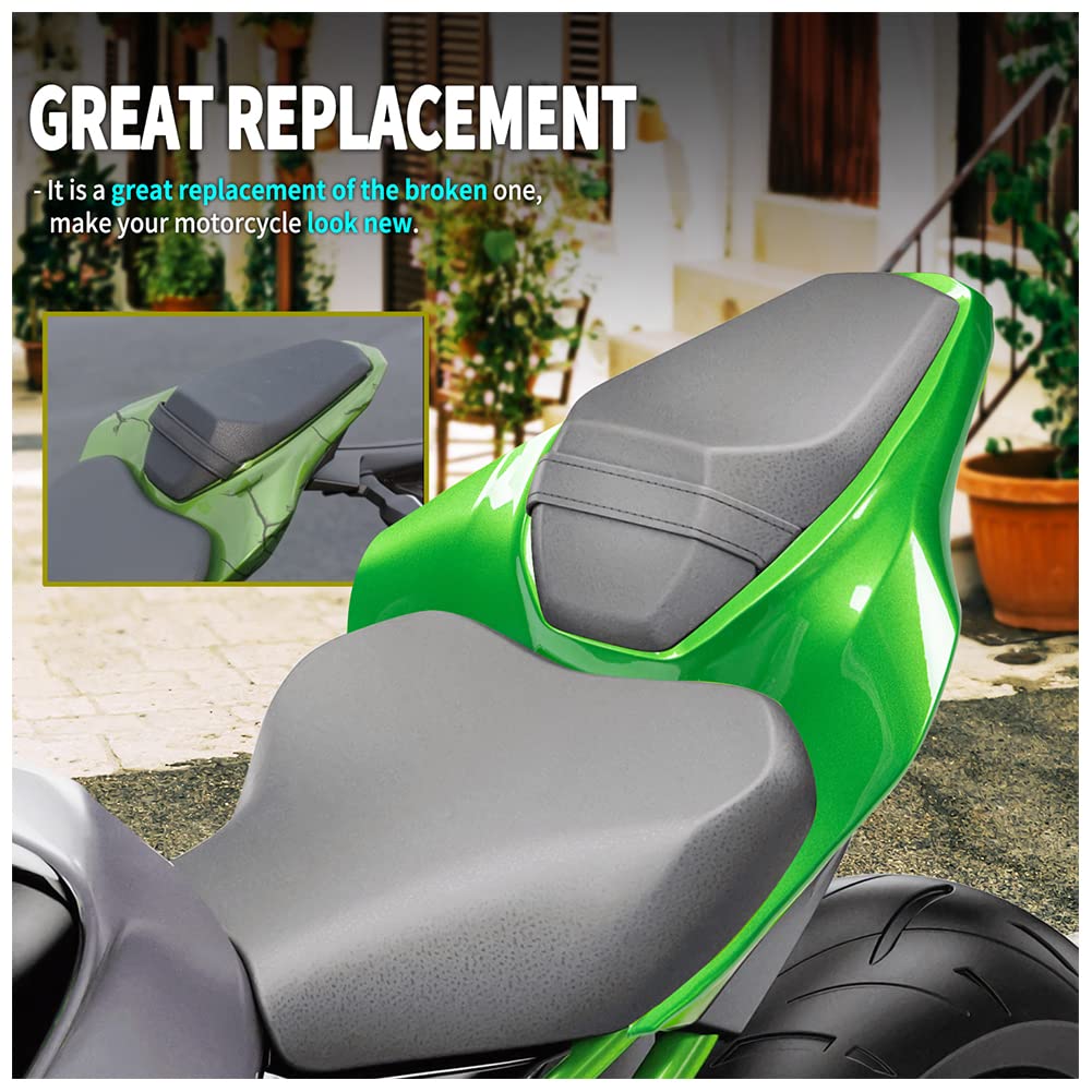 Cubierta de carenado para asiento trasero de cola de pato superior de moto, protector de paneles laterales de asiento de pasajero para Z900 Z 900 Z-900 2017 2018 2019 2020 2021 2022 2023 (Negro)