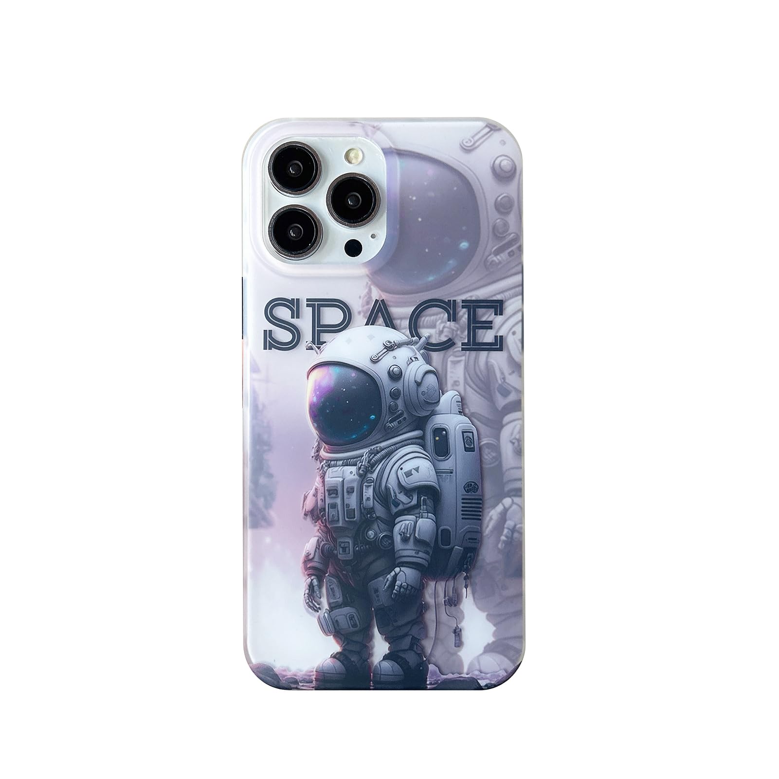 Yonds Queen for iPhone 16 Pro Max Cute Case, Cool Cartoon Astronaut Space Planet Design Stylish IMD Cover Bumper Shockproof Anti-Slip Protector