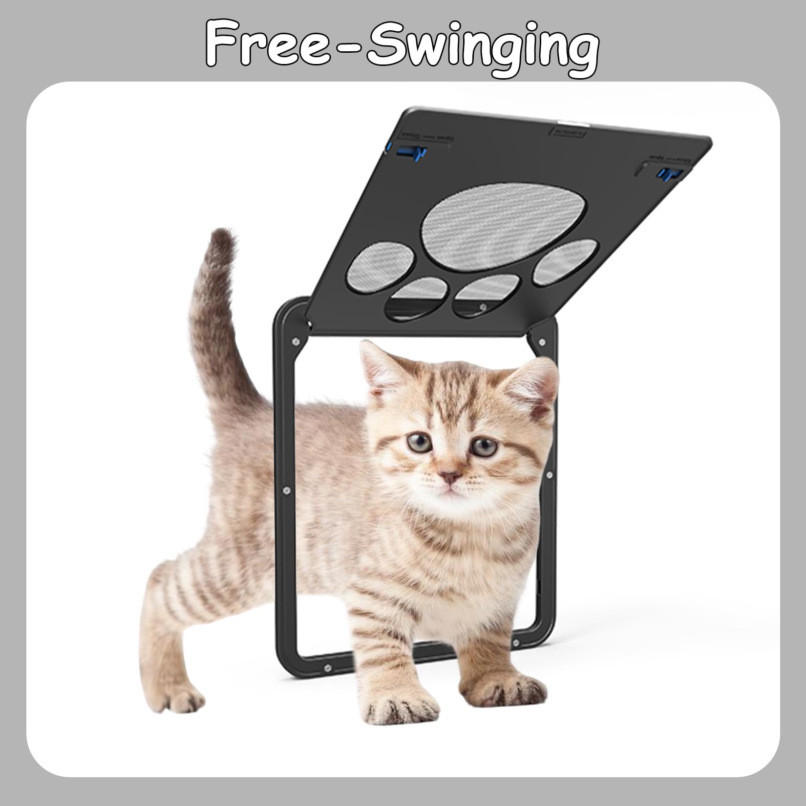 Fácil de Instalar Gateras para Puertas (29 cm * 24 cm) Gatera para Mosquitera y Mosquitera con Cierre Magnético para Perros Pequeños y Gatos