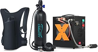 Mini Scuba Tank 1.9L Lung Tank for Adult Portable Scuba Diving Tank Kit for Underwater Entertainment, Pony Bottle for Emergency Rescue