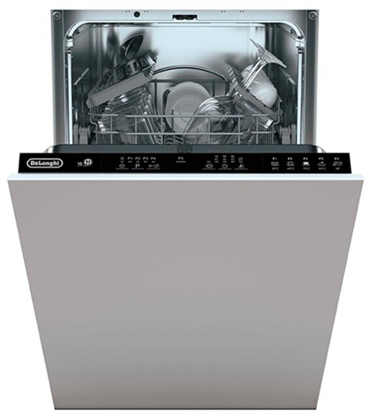 L45P52E QD - Lavastoviglie da Incasso 45 cm Slim 10 Coperti a Scomparsa Totale Classe Energetica E