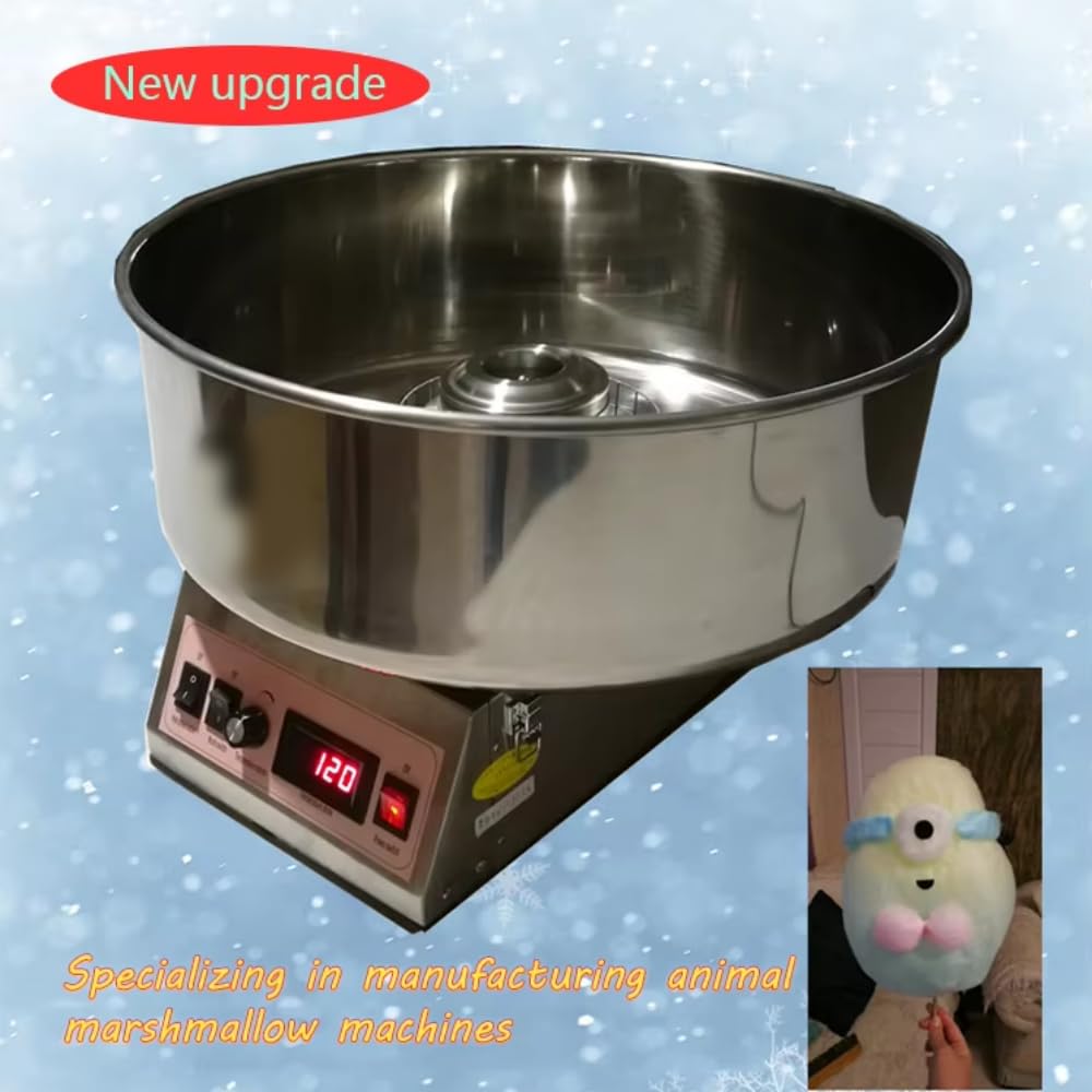 Commercial Cotton Candy Machine Adjustable Power Stainless Steel Candy Floss Maker
