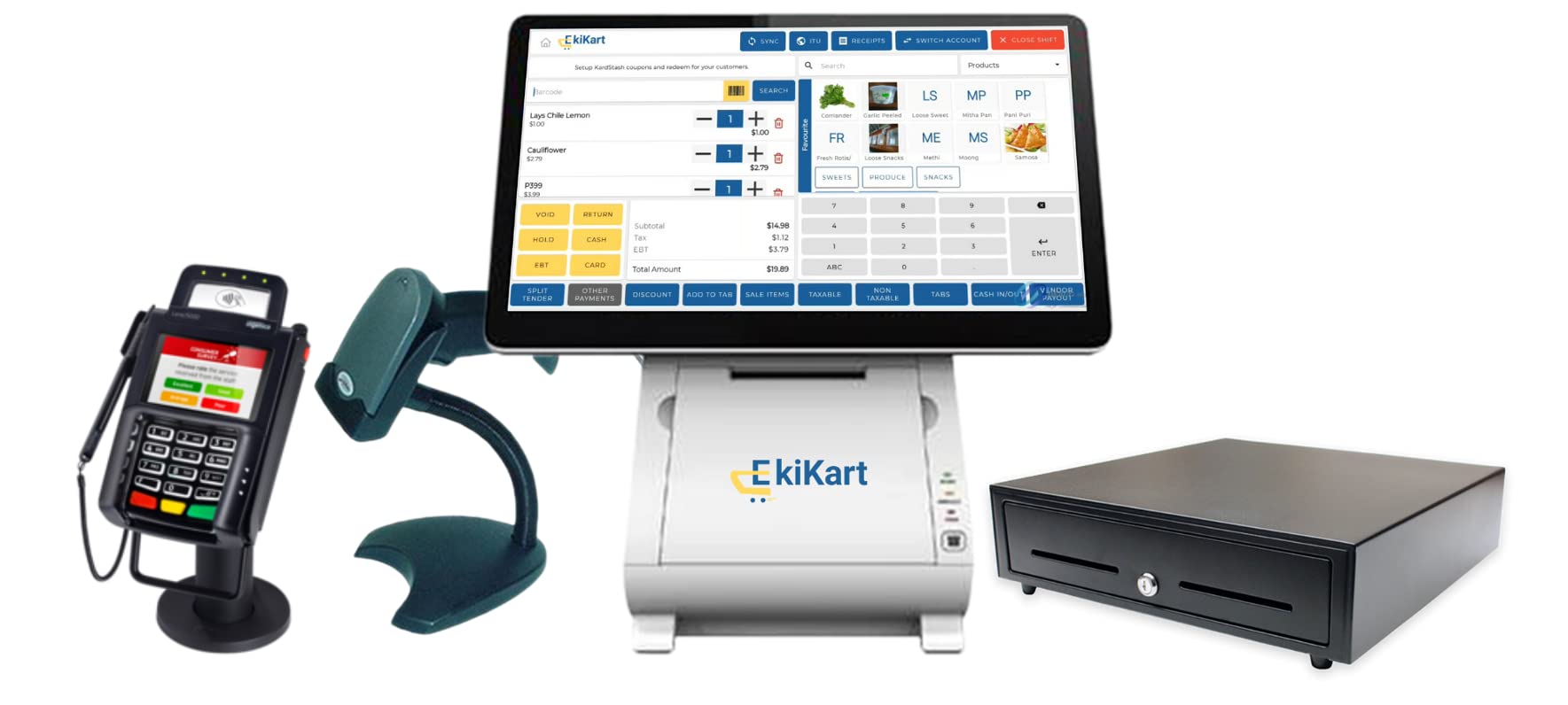 Buy EKiKart AllInOne Point of Sale Cash Register with Card Payment