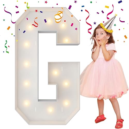 Letras iluminadas de marquesina de 4 pies, letras grandes de marquesina, marco de globos de mosaico, letras grandes para decoración de compromiso,