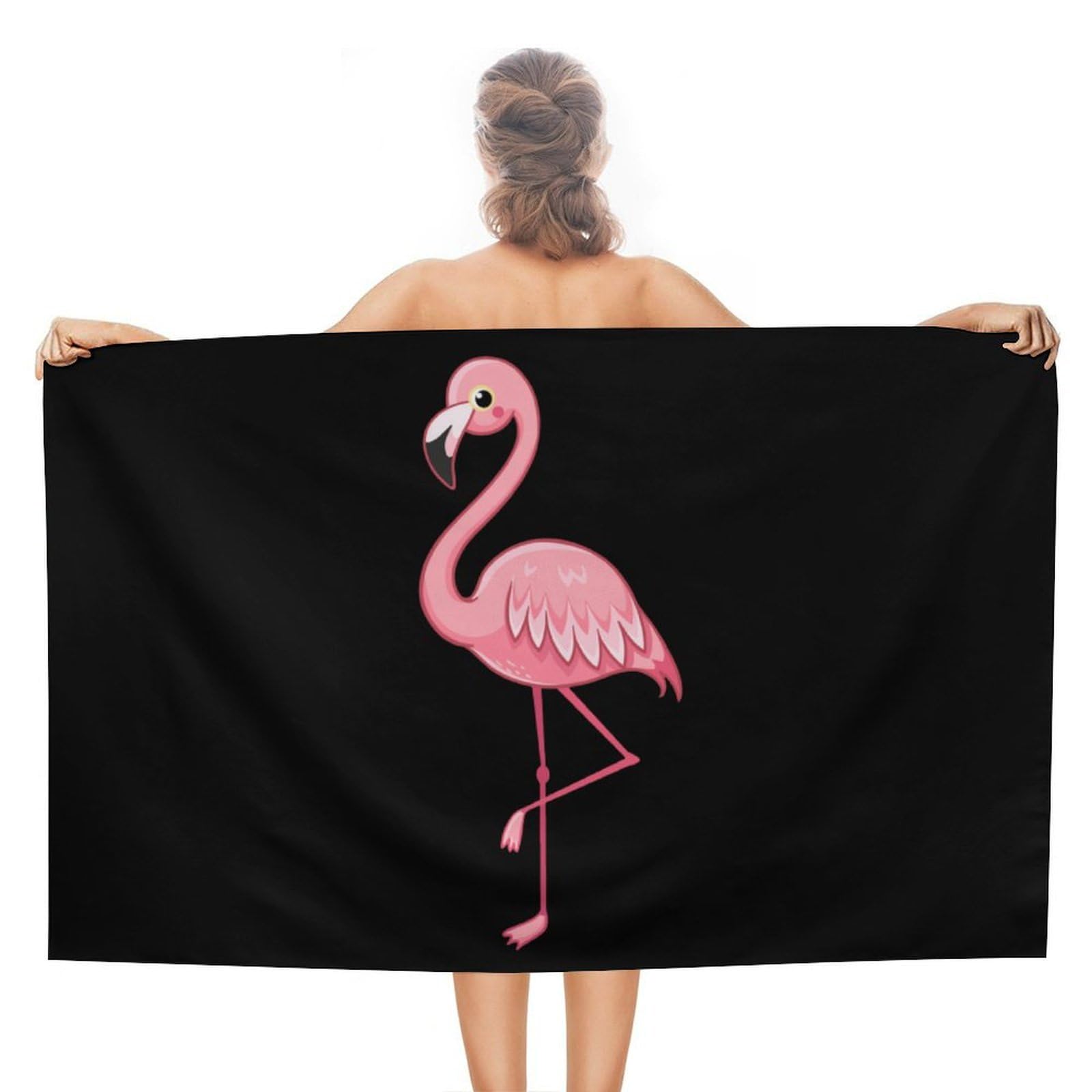 Nclqvjxzkhw Women's Style The Cute Beautiful Flamingo Beach Towel For Adults Lightweight Bath Towels Swim Travel Gym Sports 130×80Cm