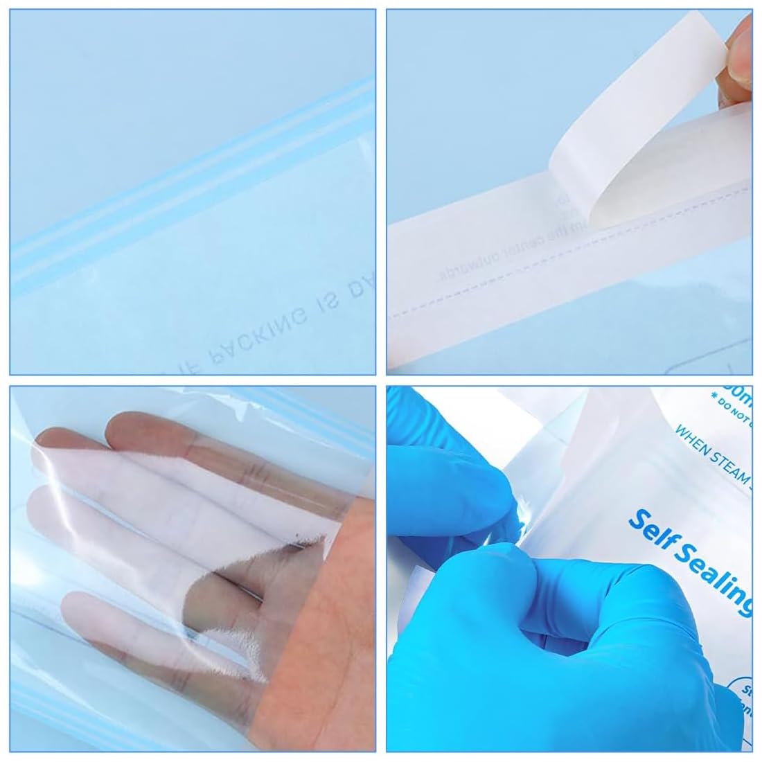 Bolsas Esterilización Manicura para Autoclave 57x130 mm 200 unidades