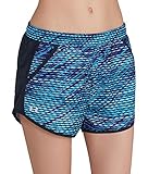 Under Armour Women's Fly-By Printed Run Short, Sky Blue/Anthracite, Medium