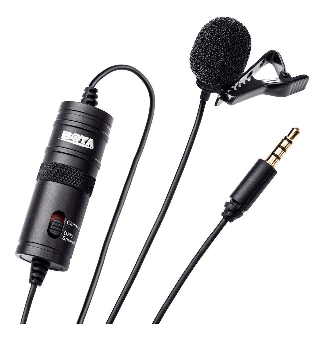 BY-M1 Omnidirectional Lavalier Microphone for Canon Nikon Sony DSLR Camcorder Audio Recorders iPhone 6 5S 5 4S 4
