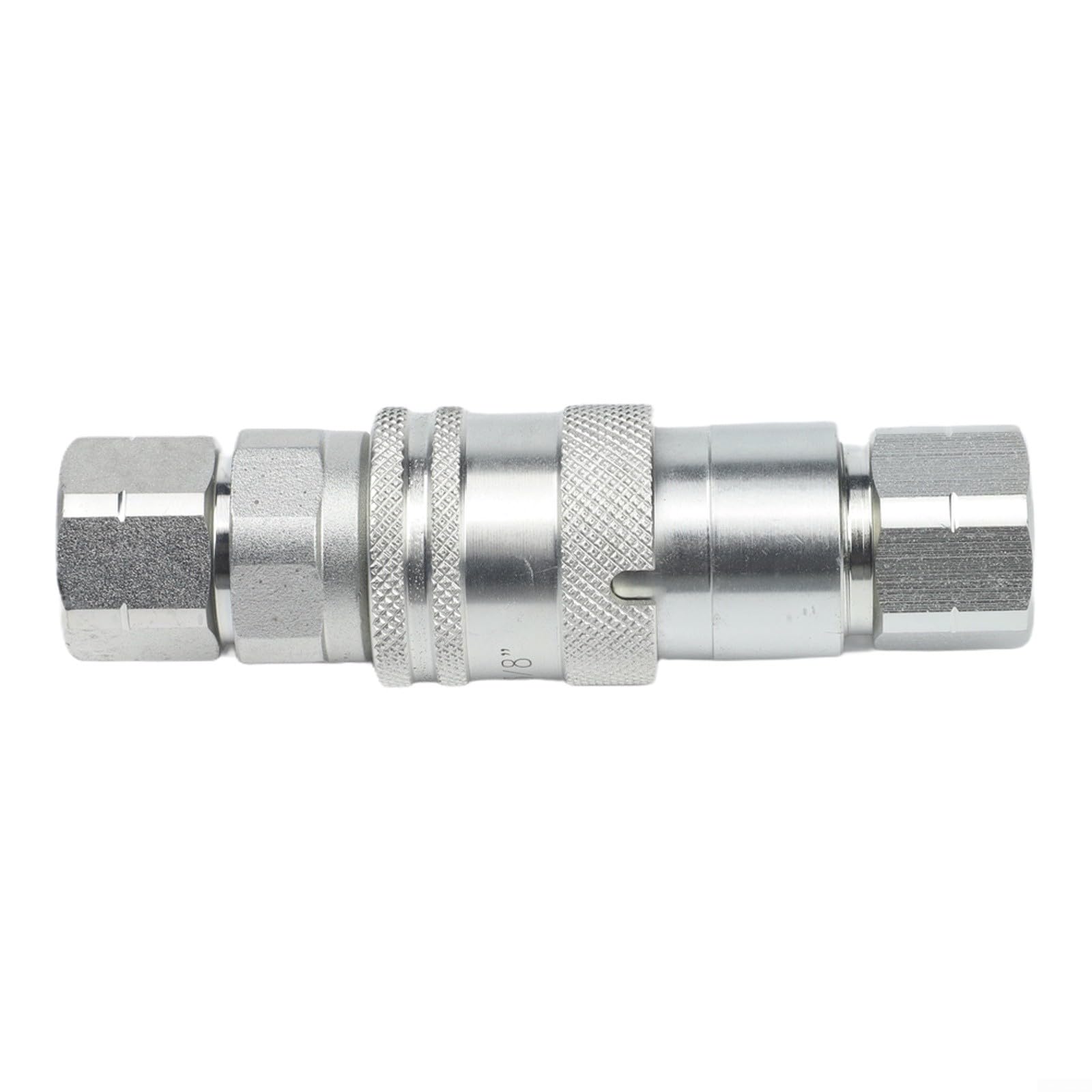Hydraulikkupplung, flache Oberfläche, ISO 16028, Schnellverbindungs-Set, 2 Sets NPT-Gewindefitting, für Kompaktlader, Traktor, Hochdruck-Kohlenstoffstahladapter (NPT3/8)