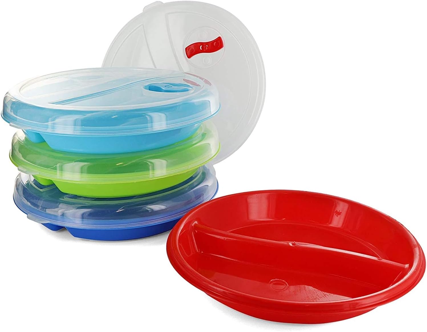 RamPro Microwave Food Storage Plates 2 Compartment