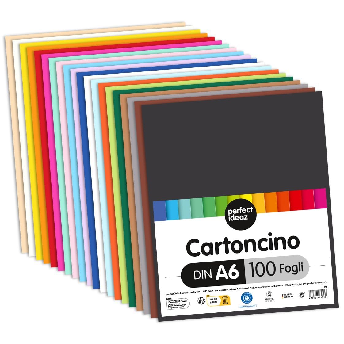 Cartoncino Colorato A6 300g/m² - 100 Fogli Per Fai Da Te, Scrapbooking E Lavoretti Creativi - Foto 10