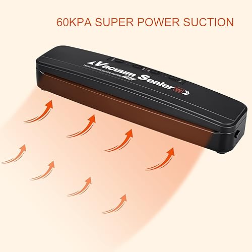 Miniatura 4 de Emulino Máquina selladora al vacío completamente automática secohúmedo con precisión para alimentos con 10 bolsas precortadas para almacenamiento de