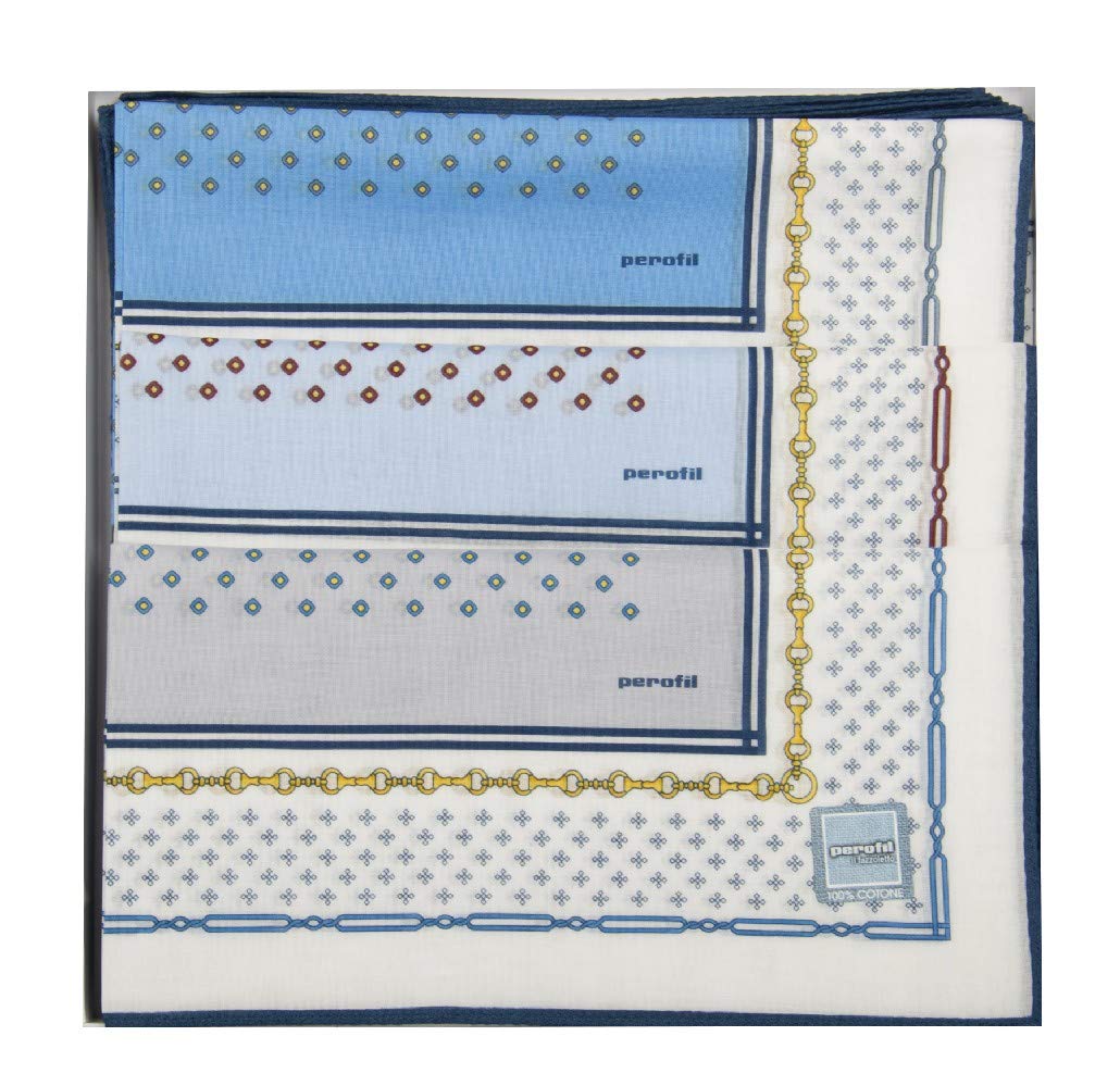 Verpackungsschachtel 12 Taschentücher cm.50x50 PEROFIL Artikel VPRT00284-07, Fantasia 064 - Fantasy 064, UNICA - ONE SIZE