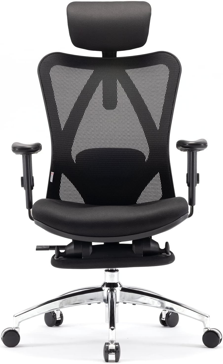 SIHOO M18 Office Chair Ergonomic Desk Office Chair with Footrest, Breathable Mesh Design High Back Computer Chair, with Adjustable Headrest and Lumbar Support (Black)