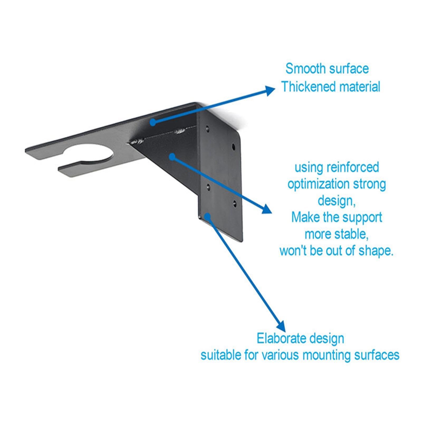 Soporte de pared para cortacésped eléctrico y herramientas, estante de organización de garaje de hierro resistente (8 x 4 pulgadas)