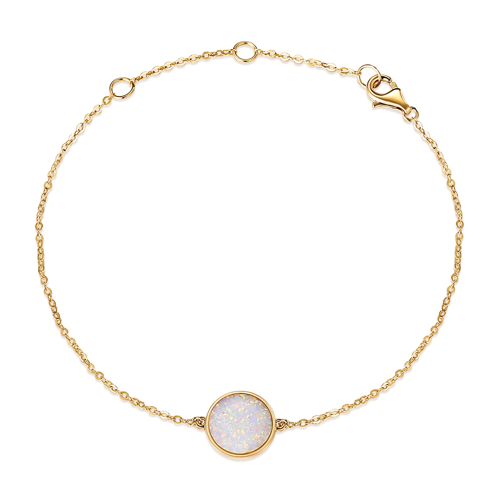 Pulsera Con Dijes De Estrellas Colgantes De Oro De 14k - Ajustable De 8" - Joyería Fina - Regalo Para Ella - España