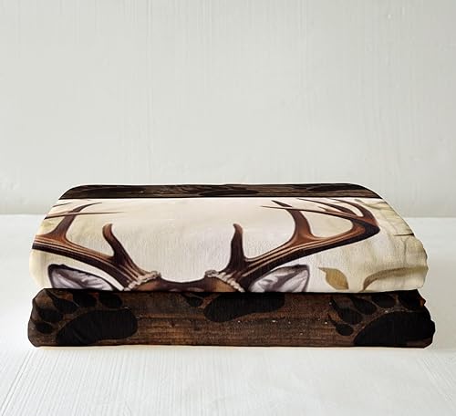 Miniatura 4 de Manfei Manta de camuflaje gris para sofá, manta de cama temática de caza de animales salvajes para niños y adultos, decoración de habitación, manta