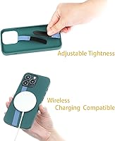 Vista 8 de TFY Elastic Phone Strap, Universal Slim Hand Finger Grip, Non-slip Cell Phone Holder, fit Most Smartphones Case - 2 Pieces Black