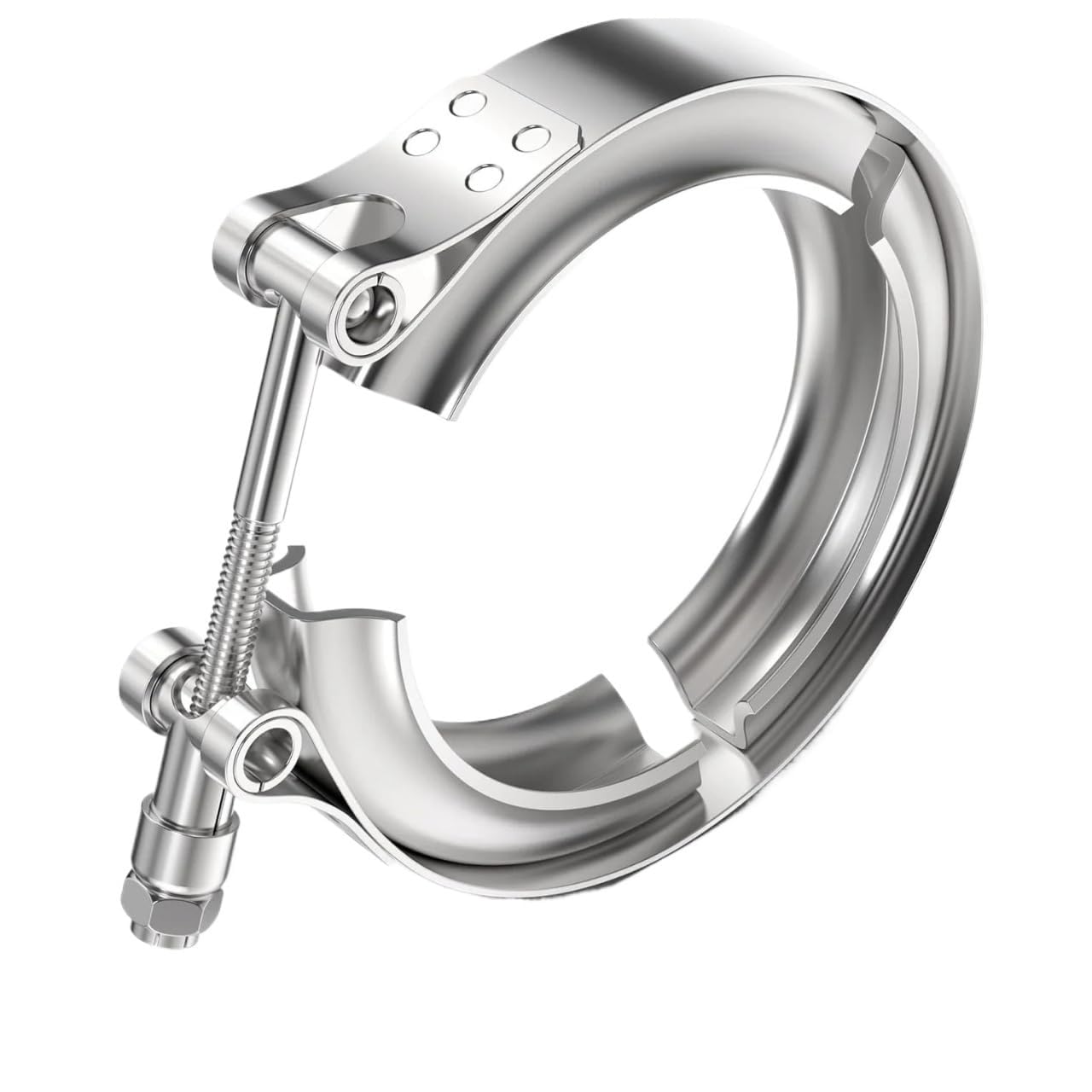 Exhaust V Band Clamp, V-Band Clamp 304 Stainless Steel Multiple Sizes for Turbo Exhaust System(3.25inch)